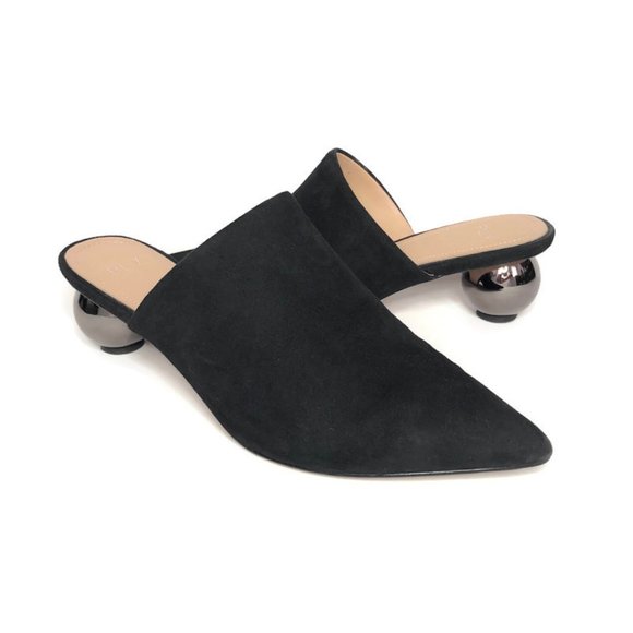 Pour La Victoire Shoes - PLV Pour La Victoire Mules Kiera Sphere Heel Black